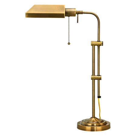 Antique Brass Pharmacy One Light Pedestal Base Table Lamp -  CAL LIGHTING, BO-117TB-AB